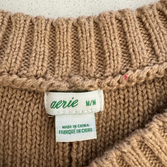 Aerie size medium oversized camel colored sweater - Picture 2 of 4